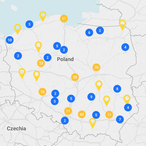 mapa wsparcie psychologiczne dla uchodźców