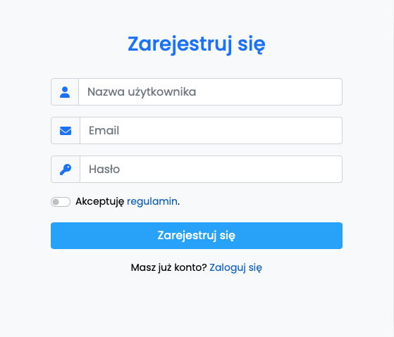 screen z rejestracji w portalu Mapuj Pomoc