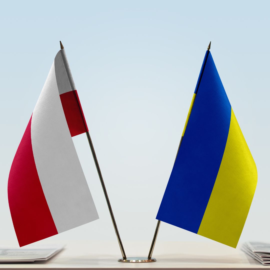 flagi polski i ukrainy