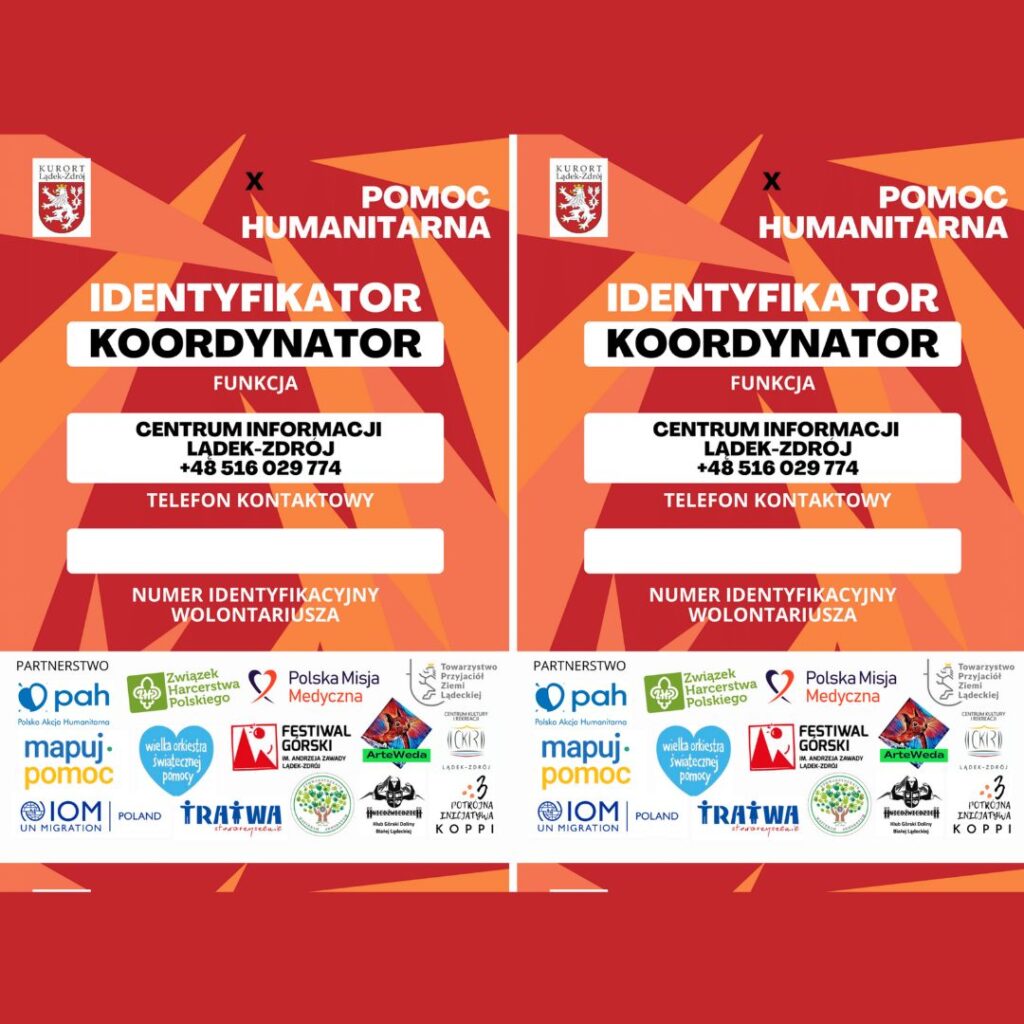 identyfikator wolontariusza