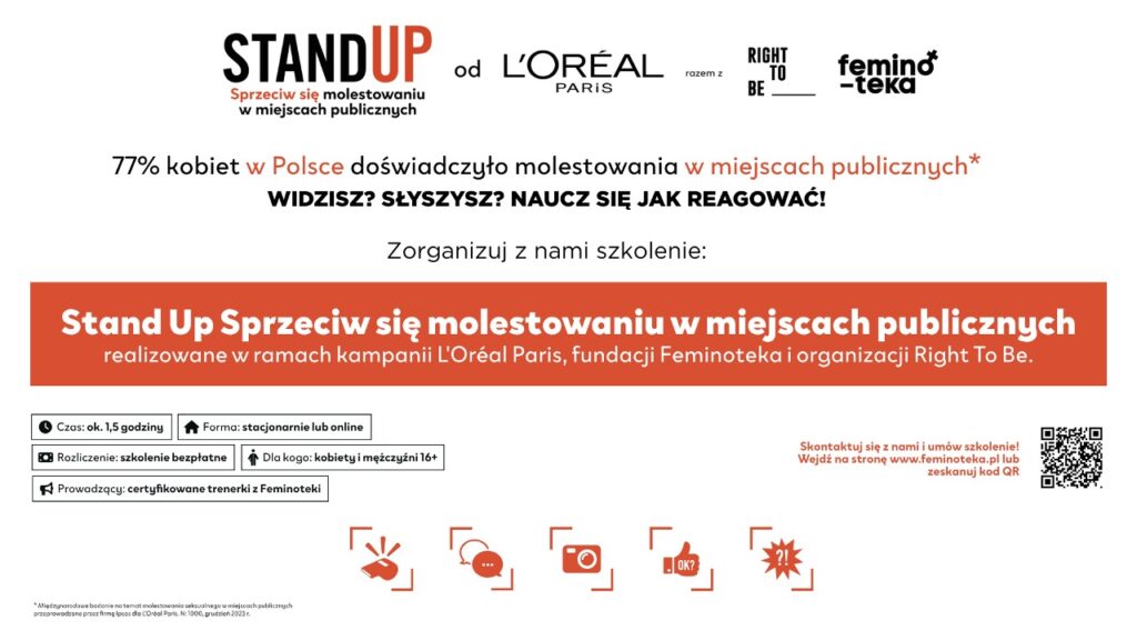 plakat - szkolenie z reagowania na molestowanie
