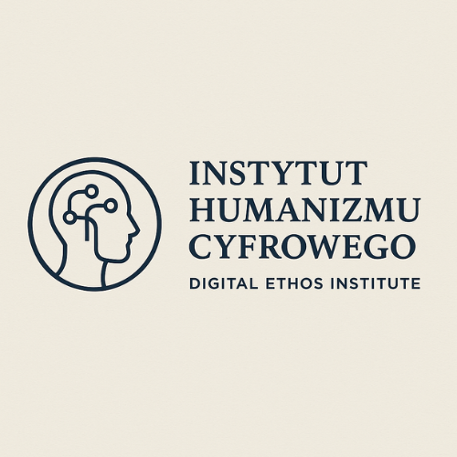 Logo Instytutu Humanizmu Cyfrowego z ikoną głowy i tekstem