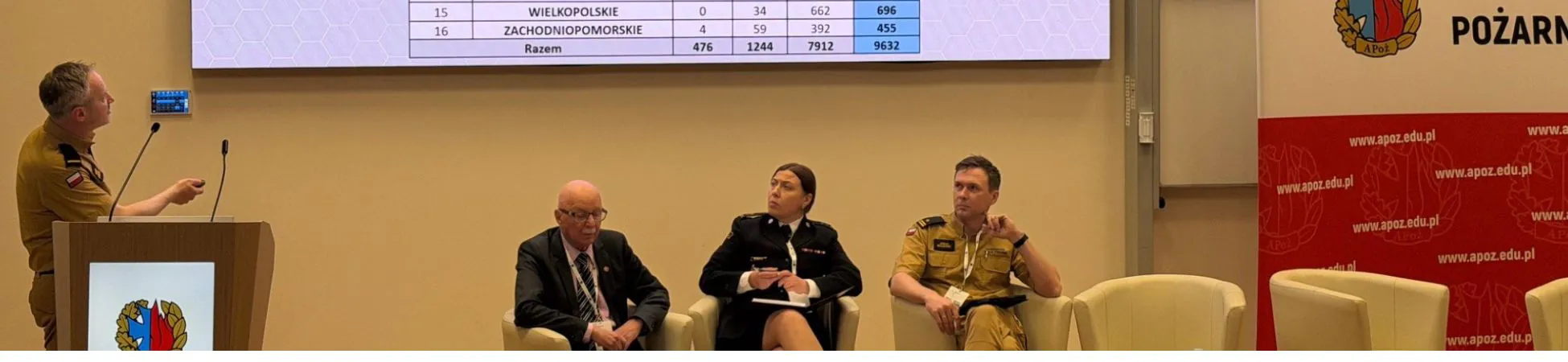 uczestnicy panelu podczas Konferencji w Akademii Pożarniczej