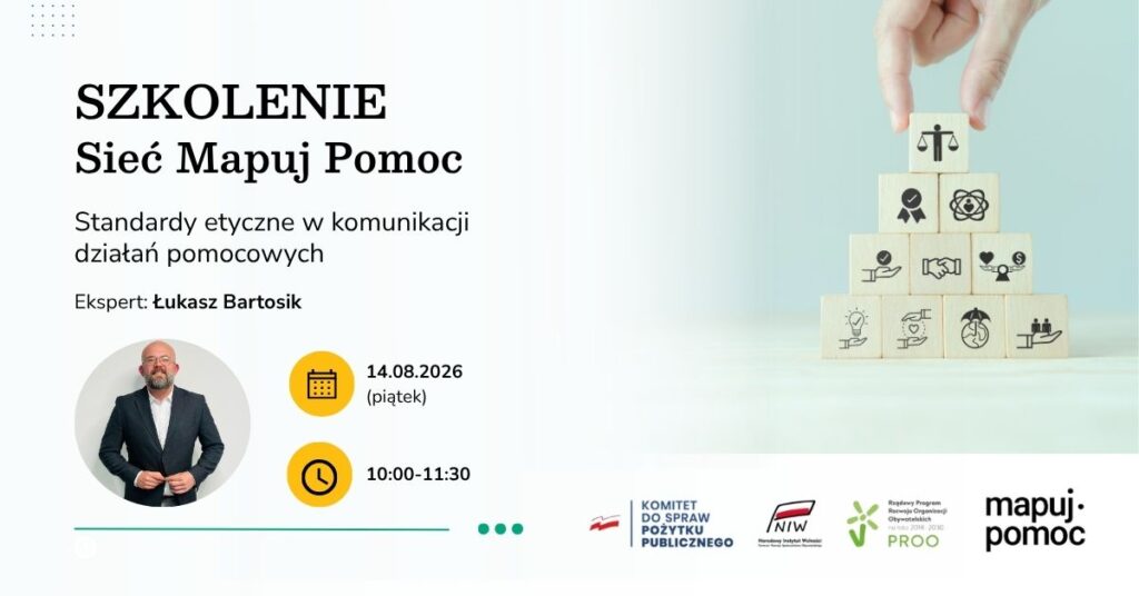grafika informacyjna o szkoleniu - standardy etyczne w komunikacji działań pomocowych