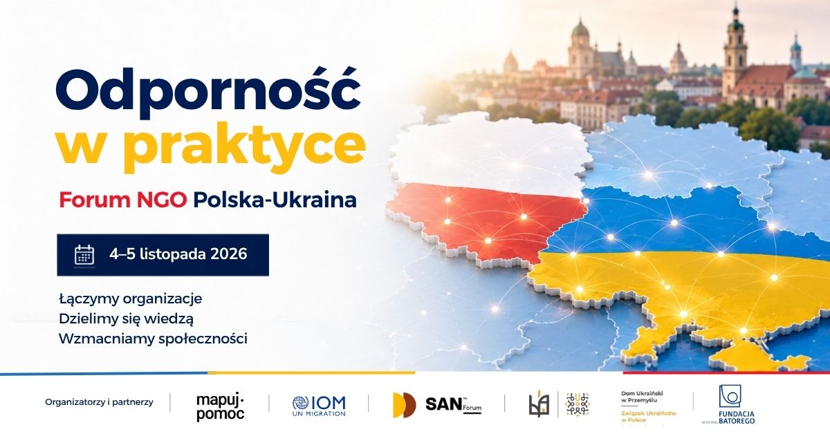Odporność w praktyce. Forum NGO Polska-Ukraina 2026 - grafika informacyjna
