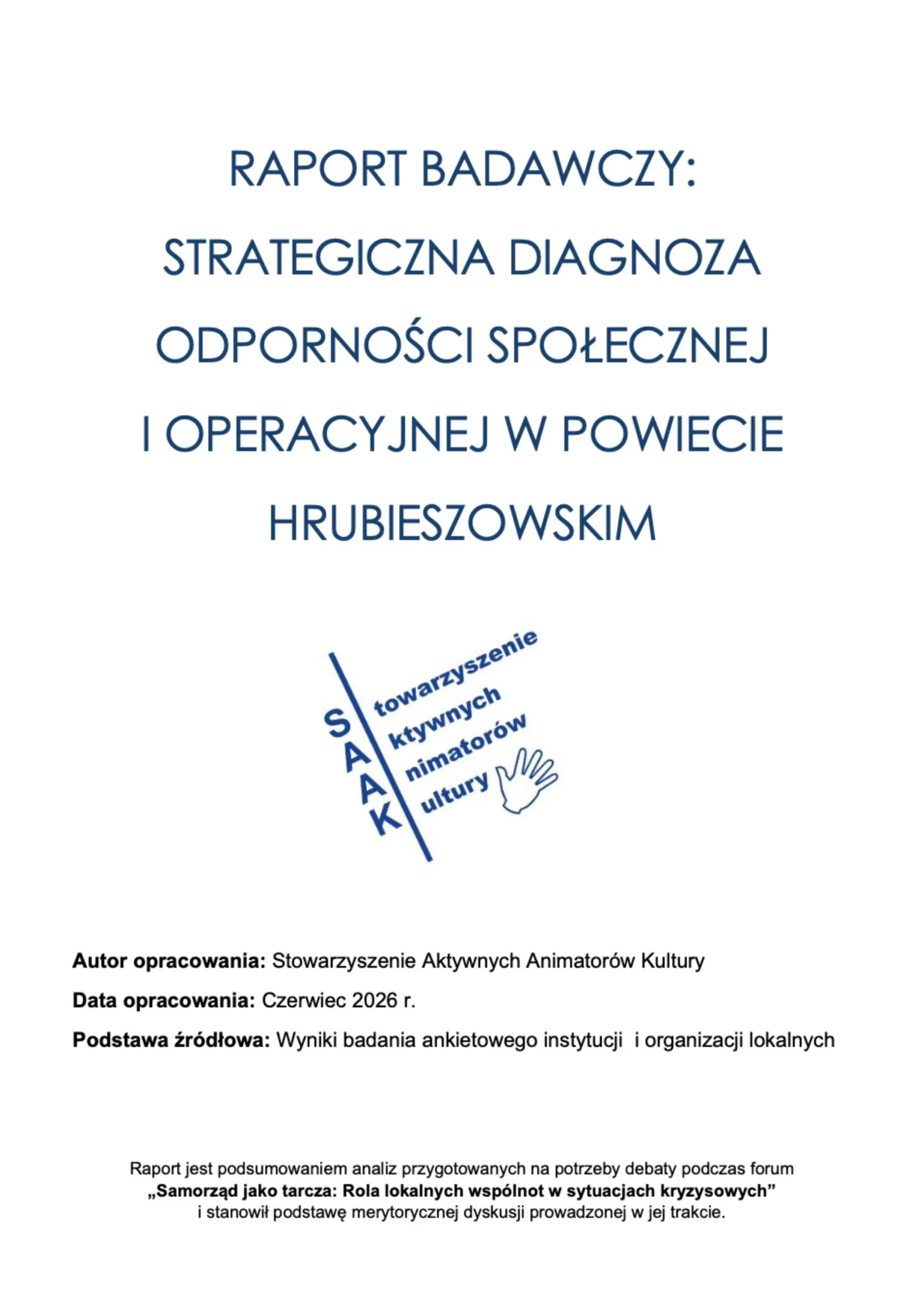 raport badawczy odporność społeczna okładka